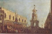 Francesco Guardi The Doge Takes Part in the Festivities in the Piazzetta on Shrove Tuesday (mk05) USA oil painting reproduction